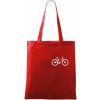 Obrázok kolesa na prsníku horský bicykel - Taška bavlnená - 42 x 38 cm ( Červená )
