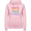 AWDis Hoodie mikina Dúhový dizajn Pride Pride Pride Bábätkovská ružová