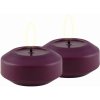 DeluxeHomeart Plávajúca LED sviečka Violet 6,1 cm – set 2 ks