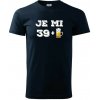 Je mi 40 pivo - Klasické pánske tričko vyššej gramáže - 2XL ( Tmavomodrá (takmer čierna) )