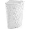 Kôš na špinavé prádlo UH 52 l biely 40x40x58 cm rohový imitácia Ratan