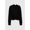 Košeľa Guess dámska, čierna farba, regular, s klasickým golierom W3BH76.WFR72 L