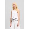 Karl Lagerfeld SIGNATURE HEM TANK WHITE