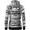 Geometria - Veľký jeleň - Mikina dámska trendy zipper s kapucňou - XS ( Šedý maskáč )