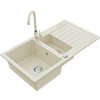 Granitový drez MEXEN MATIAS s kuchynskou batériou béžový