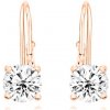 JVD Nežné bronzové náušnice s čírymi zirkónmi SVLE0620XH2RO00 1,3 x 0,5 cm