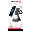 SWISSTEN MagStation 3v1 22.5W, bezdrôtová nabíjačka, čierna