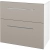 Dreja Umývadlová skrinka BIG INN SZZ2 80 - N01 Biela lesk / Úchytka T04 / N07 Stone
