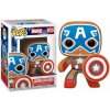 Funko Pop! Marvel Holiday Gingerbread Captain America 933 Bobble-Head Merch