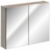 COMAD - Zrkadlová skrinka 80cm 2 dvierka SANTA FE TAUPE 5907611652572