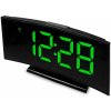 E-CLOCK DS-L1263 Elektronický LED budík, digitálne hodiny s displejom, dátumom a teplotou, čierna