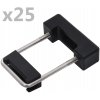Spona ve tvaru U s plastem pro plotové sloupky 60x40 mm 25 sad 144505