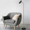 Trio Lighting Stojacia lampa Marley, čierna/mosadz, výška 151 cm, kov - 412400108