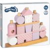Drevená vkladačka na kolíkoch ružové Kocky pre deti Small Foot