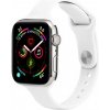 AppleKing tenký silikónový remienok pre Apple Watch 45 mm / 44 mm / 42 mm - biely - možnosť vrátiť tovar ZADARMO do 30tich dní