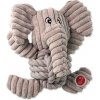 Hračka DOG FANTASY Safari slon s uzlem pískací 18 cm