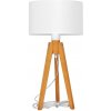 Helam | Stolná lampa ALBA 1xE27/15W/230V biela/dub | HE1484