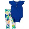 CARTER'S Set 2dielny legíny, body kr. rukáv Cobalt Floral dievča 6m 1N050010_6M