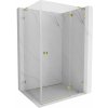 Mexen Lunar L kyvné sprchové dvere pravé 100 x 80 cm, priehľadné, zlaté - 834L-100-080-50-00-P