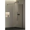 RAVAK WALK-IN AIR WALL 120cm pevná sprchová stena / Walk-in sprchový kút, profil čierny, sklo číre, GW9WG0300Z1C