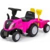 Baby Mix traktor s vlečkou a náradim New Holland ružové