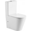 MEREO - WC kombi, vario odpad, kapotované, Smart Flush RIMLESS, keramické, vr. sedátka VSD91T1
