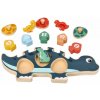 Adam Toys edukačné puzzle s číslami Dinosaurus mamička modrý