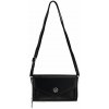 Dámska crossbody koženková kabelka Čierna