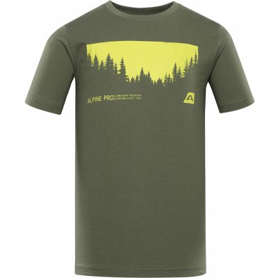 Alpine Pro ECC pánske tričko zelené tyrkysovo zelené