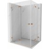 Mexen Lunar-F Duo, skladací sprchový kút 95 x 75 cm, 6mm číre sklo, profil medená matná, 836-095L-075P-65-00