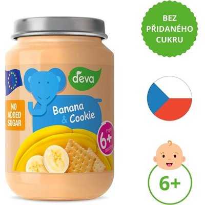 DEVA Ovocný príkrm Banán so sušienkami 200 g