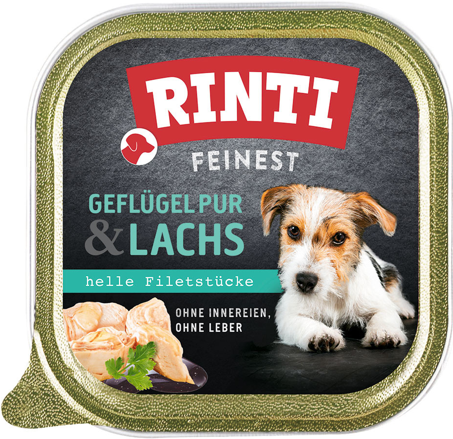 Rinti Feinest Adult Dog hydina a losos 11 x 150 g