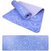 Podložka LIFEFIT® YOGA MAT MANDALA DUO, 183x58x0,6cm, modrá