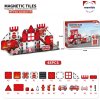 Mamido Mamido Magnetická stavebnica hasiči 48 dielov, hasičská stanica MT1482