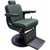 Barber kreslo EMERALD PLUS BLACK - zamatová zelená