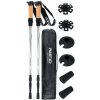 Neo-Sport NS-380 Profesionálne trekingové palice, 65–135 cm, 0,355 kg, 2 ks, strieborné