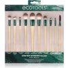 EcoTools Winter Wonder Glam kefka na mihalnice a obočie 1 ks + štetec na očné linky 1 ks + štetec na obočie 1 ks + veľký štetec na očné tiene 1 ks + štetec na tvár 1 ks + plochý štetec na make-up 1 ks