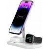 Tech-Protect A22 bezdrôtová magnetická stolová nabíjacia stanica 3v1, 15 W, MagSafe, biela
