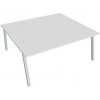 Hobis Pracovný stôl UNI A, 180x75,5x160 cm, biela/sivá