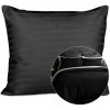Darymex SATÉNOVÁ OBLIEČKA NA VANKÚŠ CIZGILI BLACK 70X80 CM EXCLUSIVE ČIERNA