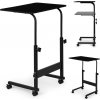 Stolík na notebook s kolieskami | čierny