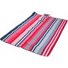 DEMA Plážová / pikniková deka 190x130 cm Acryl-Fleece, bielo-modro-červená