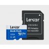 32GB Lexar® Blue Plus microSDHC UHS-I with SD adapter, up to 100MB/s read C10 A1 V10 U1 LMSBLPL032G-BNANG