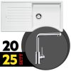 BLANCO SET 12-C 25 ZIA XL 6 S biela + MILA chróm