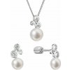 Perlová súprava so zirkónmi a bielou riečnou perlou 29062.1B