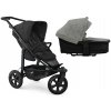 TFK Mono3 2v1 Black Combi carrycot + Seat unit Nenafukovacie kolesá (s výplňou) Hlboká vanička Premium Grey