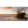 Foto obraz akrylové sklo Rybárska loď pláž 100x50 cm