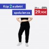 DOMYOS Dámske fitness tepláky 500 Essentials rovné čierne XS W26 L30