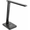IZUKA LED stolná lampa, 6W, 400lm, AC220-240V, 50/60Hz, CCT, indukčná nabíjačka, čie (GTV)
