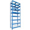 Kovový regál do skladu Biedrax 50 x 60 x 210 cm, modrý - 8 políc pozink